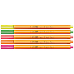 Stabilo Point 88 Fineliner Pen - Neon Yellow