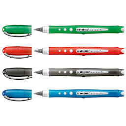 worker colorful Rollerball 4-Pen Wallet Set 5mm Nickel Rollerball Tips - Peggable