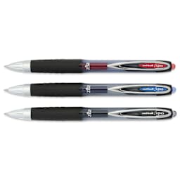 Uni-Ball Signo 207 Rollerball Gel Pens - Assorted Colors, 0.7 mm, Set of 3, tips shown