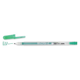 Sakura Gelly Roll Gold-Silver Shadow Pen - Silver/Green, Bold, cap off