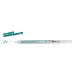 Sakura Gelly Roll Gold-Silver Shadow Pen - Gold/Green, Bold, cap off