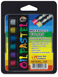 Niji Oil Pastel Set - Front view of 6 pc Metallic set