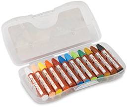 Faber-Castell Grip Oil Pastel Sets - left angle of set of 12 in package