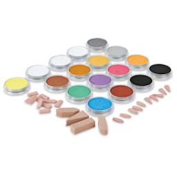 PanPastel Artists’ Painting Pastels Set - Metallic and Pearl Colors, Set of 17