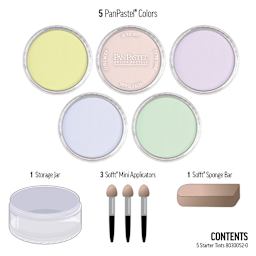 PanPastel Artists’ Painting Pastels Set - Tints, Set of 5 - contents