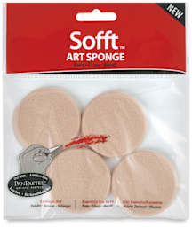 PanPastel Sofft Sponges - Art Sponge, Round, Pkg of 4, packaging