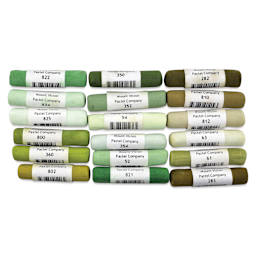 Mount Vision Soft Pastel Set - Warm Landscape Green, Set of 18