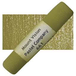 Mount Vision Handmade Pastel - Pea Green 661 pastel and swatch