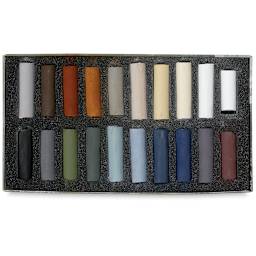 Art Spectrum Colourfix Soft Pastel - Assorted Colors, Set of 20, Half Sticks, pastels shown