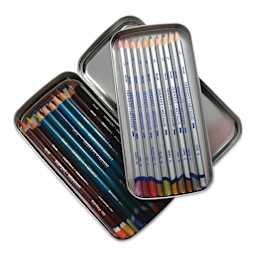 Derwent Pencil Tin - 180 mm x 90 mm x 30 mm, with pencils (not included)