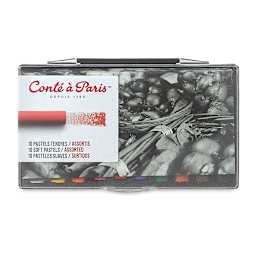 Conté à Paris Soft Pastel Set - Top of package of Set of 10 Assorted Colors