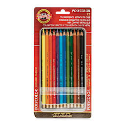 Koh-I-Noor Polycolor Dry Color Drawing Pencils, Set of 12