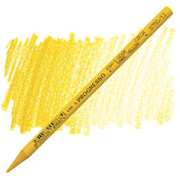 Koh-I-Noor Woodless Colored Pencil - Dark Yellow pencil and swatch
