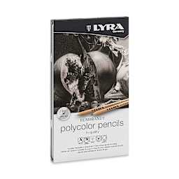 Oil-Based Colored Pencils, Set of 12 Grays, Front cover