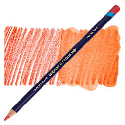 Derwent Inktense Pencil - Paprika, swatch and pencil