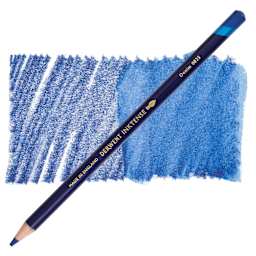 Derwent Inktense Pencil - Denim, swatch and pencil