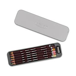 Derwent Coloursoft Pencil - Set of 6, Tin Box, Portrait (set contents)