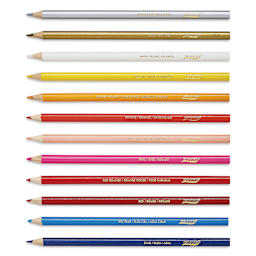 Prang Colored Pencils - Assorted Colors, Set of 24, first half of included colors