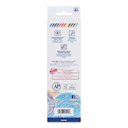 Prang Large Triangular Colored Pencils - Set of 12, back of the packaging