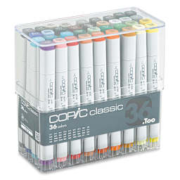 Copic Classic Marker - Assorted Colors, Set of 36