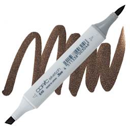 Copic Sketch Marker - Dark Bark E49 marker and swatch