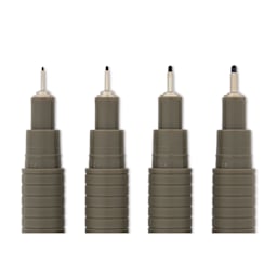 Artline Drawing Pens - Wallet Set of 4, Sepia, close up