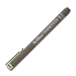Artline Drawing Pen - Grey, 0.2 mm Tip, capped