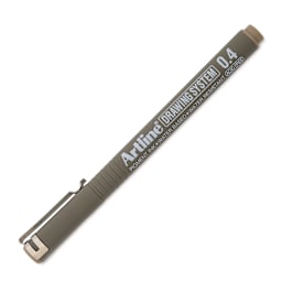Artline Drawing Pen - Pale Brown, 0.4 mm Tip, capped