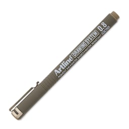 Artline Drawing Pen - Pale Brown, 0.8 mm Tip, capped