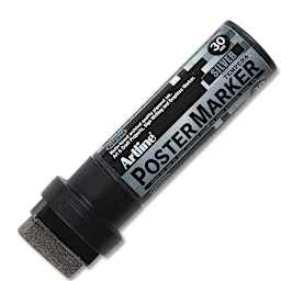 Artline Poster Markers - Metallic Silver, 30 mm