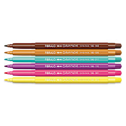 Caran d'Ache Fibralo Water-Soluble Markers - Set of 6, Kawaii Candy World, contents