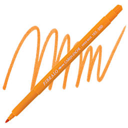 Caran d'Ache Fibralo Marker - Orange marker and swatch