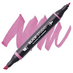 Blick Studio Alcohol Art Marker - 122 Orchid Pink, swatch and marker