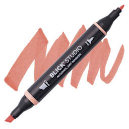 Blick Studio Alcohol Art Marker - 076 Salmon, swatch and marker
