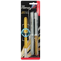 Bic Intensity Permanent Markers - Metallic Colors, Fine Tip, Set of 2, front of the packaging
