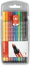 Stabilo Pen 68 Set - Set of 10 shown in wallet and package