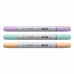 Copic Ciao Double Ended Markers - Layer & Mix Set of 3, Pastel Palette, contents