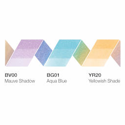 Copic Ciao Double Ended Markers - Layer & Mix Set of 3, Pastel Palette, color swatches