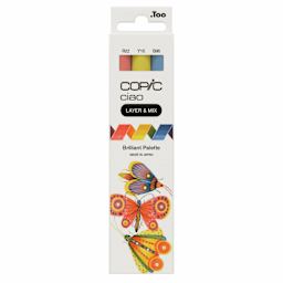 Copic Ciao Double Ended Markers - Layer & Mix Set of 3, Brilliant Palette