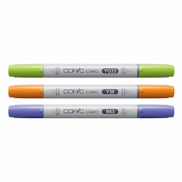 Copic Ciao Double Ended Markers - Layer & Mix Set of 3, Botanic Palette, contents