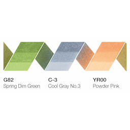 Copic Ciao Double Ended Markers - Layer & Mix Set of 3, Natural Palette, color swatches
