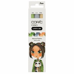Copic Ciao Double Ended Markers - Layer & Mix Set of 3, Natural Palette