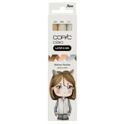 Copic Ciao Double Ended Markers - Layer & Mix Set of 3, Mellow Palette