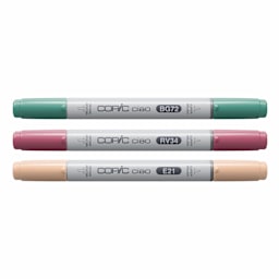 Copic Ciao Double Ended Markers - Layer & Mix Set of 3, Vibrant Palette, contents