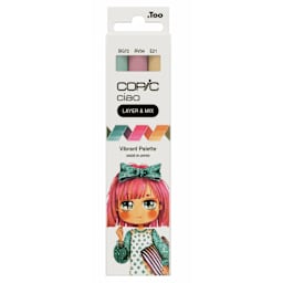 Copic Ciao Double Ended Markers - Layer & Mix Set of 3, Vibrant Palette