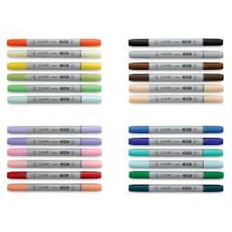 Copic Ciao Double Ended Markers - Assorted Colors, Set of 24 (set contents with caps on)