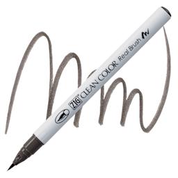 Kuretake Zig Clean Color Real Brush Pen - Warm Gray 5 pen and swatch
