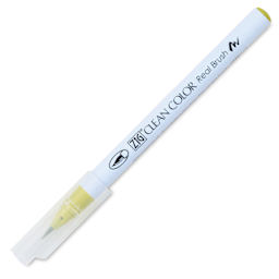 Kuretake Zig Clean Color Real Brush Pen - Smokey Yellow with cap on