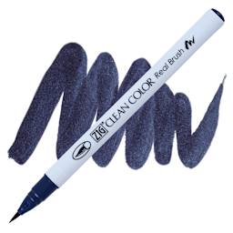 Kuretake Zig Clean Color Real Brush Pen - Deep Blue pen and swatch