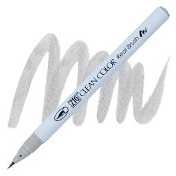Kuretake Zig Clean Color Real Brush Pen - Light Gray pen and swatch
